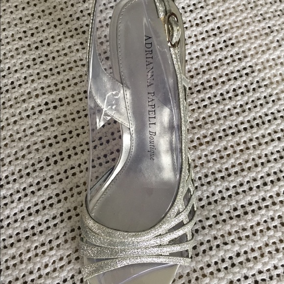 Silver glitter sandals worn once - Picture 6 of 6